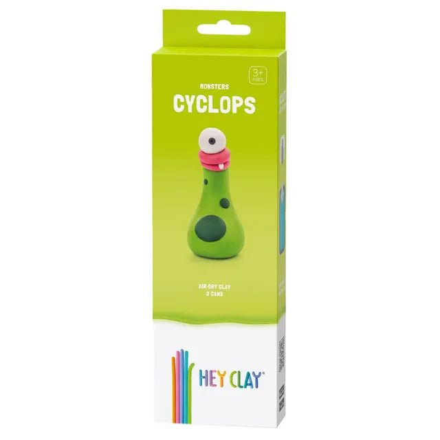 HEY CLAY – DIY Cyclops Plastic Creative Modelling Air - Dry Clay For Kids 3 Cans - Marah Kids