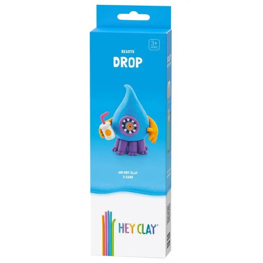 HEY CLAY – DIY Drop Plastic Creative Modelling Air - Dry Clay For Kids 3 Cans - Marah Kids