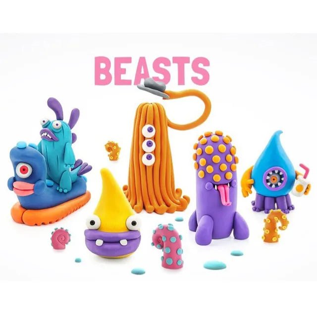 HEY CLAY – DIY Drop Plastic Creative Modelling Air - Dry Clay For Kids 3 Cans - Marah Kids