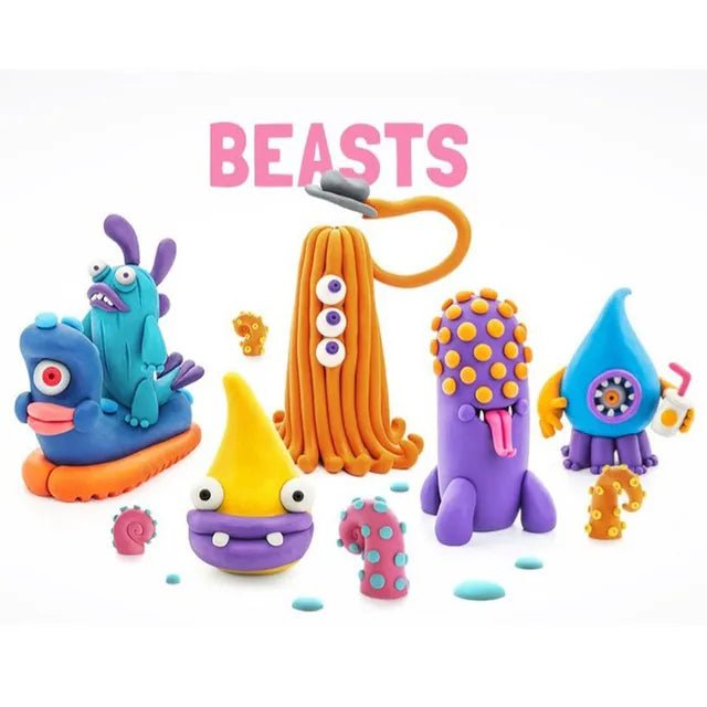 HEY CLAY – DIY Ginger Plastic Creative Modelling Air - Dry Clay For Kids 3 Cans - Marah Kids