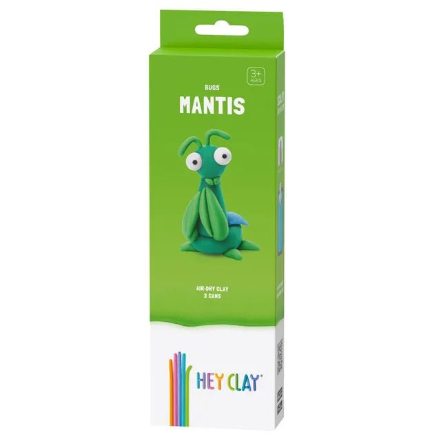 HEY CLAY – DIY Mantis Plastic Creative Modelling Air - Dry Clay For Kids 3 Cans - Marah Kids