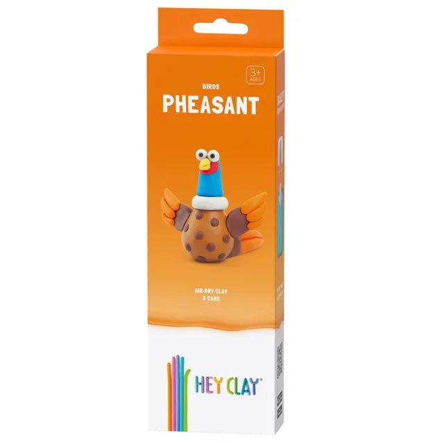 HEY CLAY – DIY Pheasant Plastic Creative Modelling Air - Dry Clay For Kids 3 Cans - Marah Kids