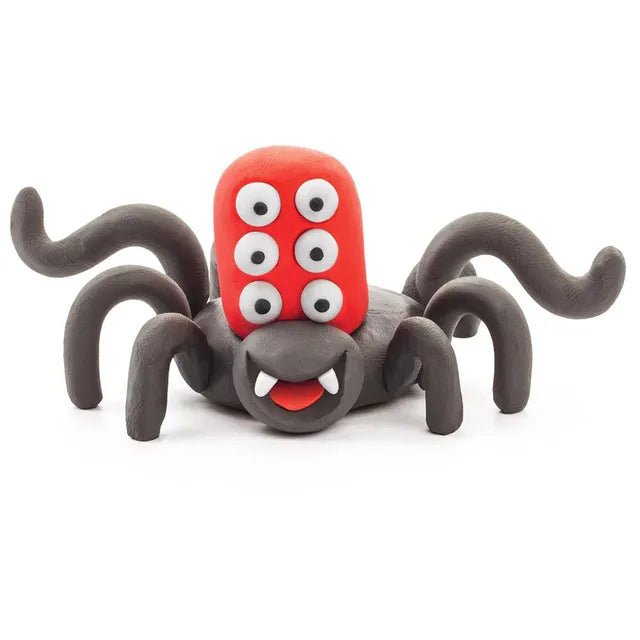HEY CLAY – DIY Spider Plastic Creative Modelling Air - Dry Clay For Kids 3 Cans - Marah Kids