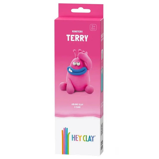 HEY CLAY – DIY Terry Plastic Creative Modelling Air - Dry Clay For Kids 3 Cans - Marah Kids