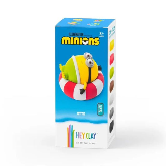 Hey Clay - Minions Otto Colourful modelling air - dry clay, 5 cans with fun interactive app for kids 3 years + - Marah Kids