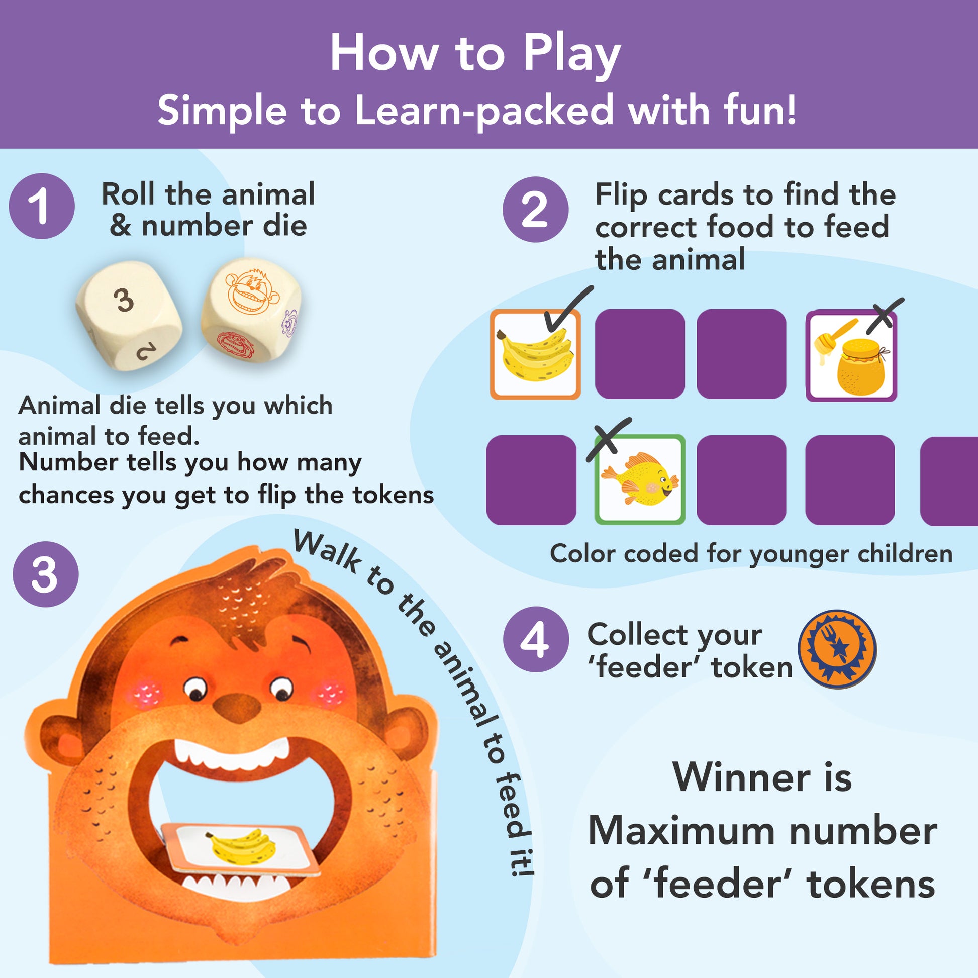 Chalk & Chuckles - Hungry Four Animals - Marah Kids