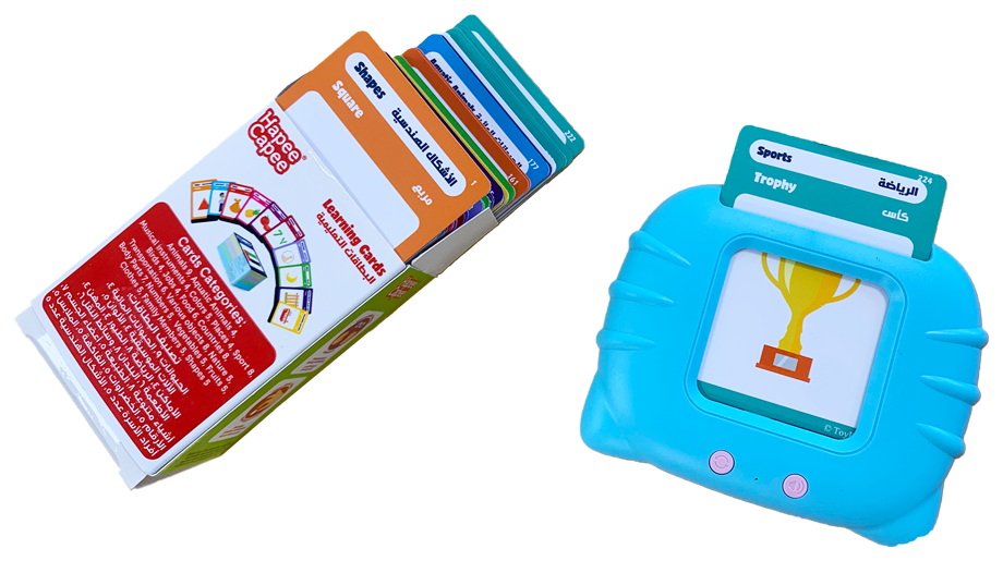 Hapee Capee Flash Learning Cards English Arabic Battery Operated