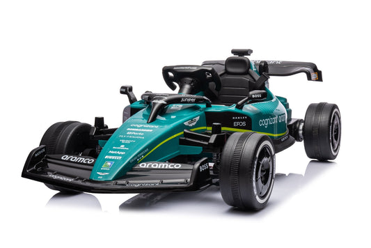 Power Joy - Power Wheelz Aston Martin Aramco F1 Remote Control Ride - On Car - 1pc - Marah Kids