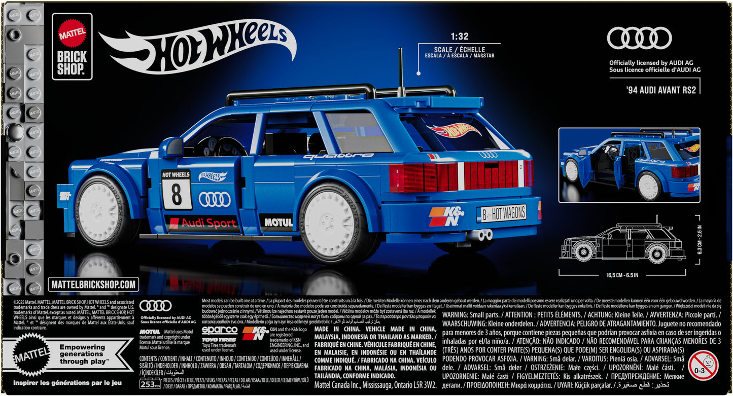 Hot Wheels - Mattel Brick Shop Speed Audi Avant RS2