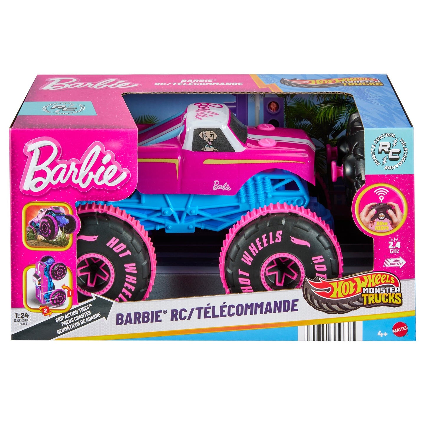 Hot Wheels - Monster Trucks 1:24 Barbie RC