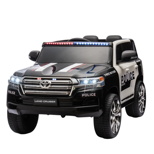 Toyota Electric Ride-on Police Car w/Remote Control - White 12V