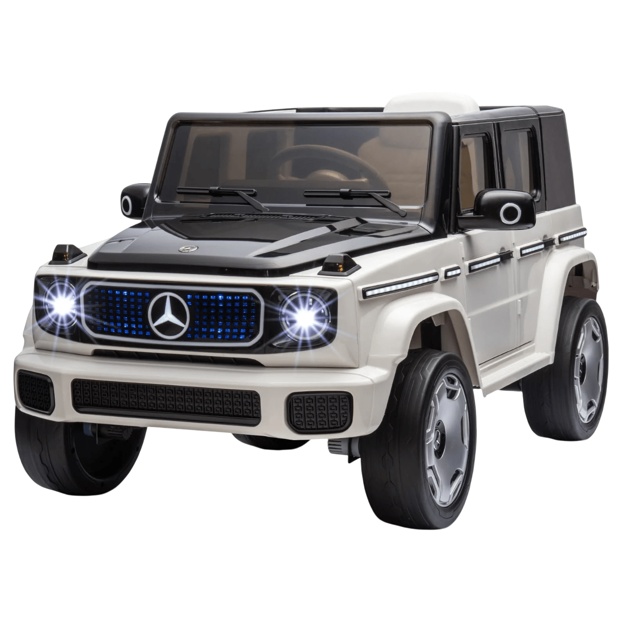 Mercedes - Benz EQG Electric Car Battery Powered Jeep - White - Marah Kids