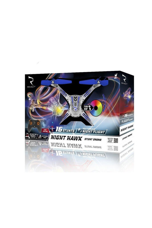 4 - Channel Auto Hover Rc Stunt Drone - Blue/Orange - Marah Kids