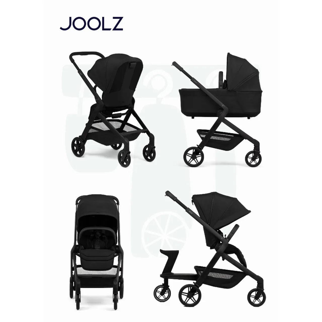 Joolz Hub2 Compact Stroller Lightweight One-Hand Fold Reversible Seat Black - Marah Kids