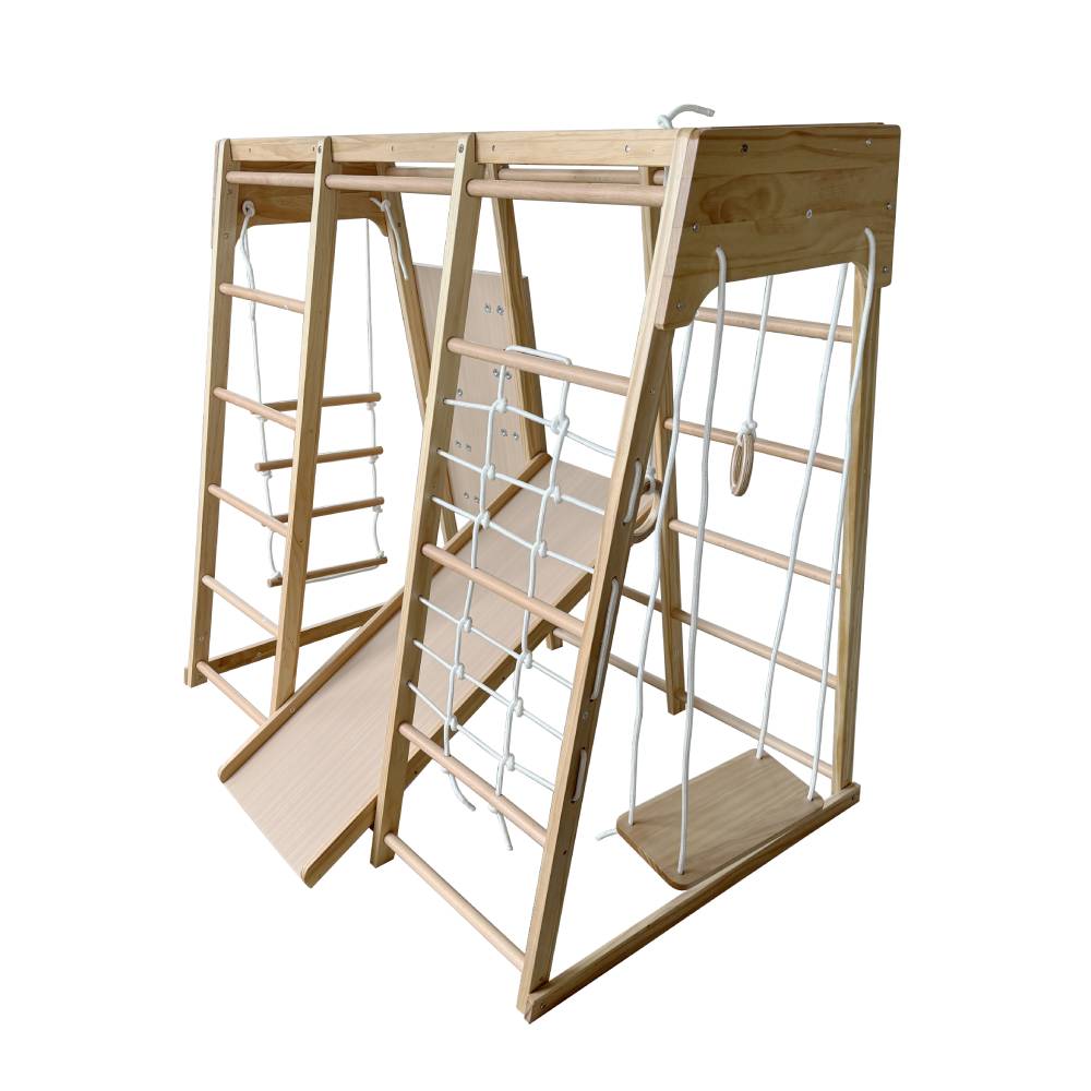 Kiddoro Cheerful Climber 8-in-1 Wooden Indoor & Outdoor Play Set 146 x 99 x 142 cm - image 12
