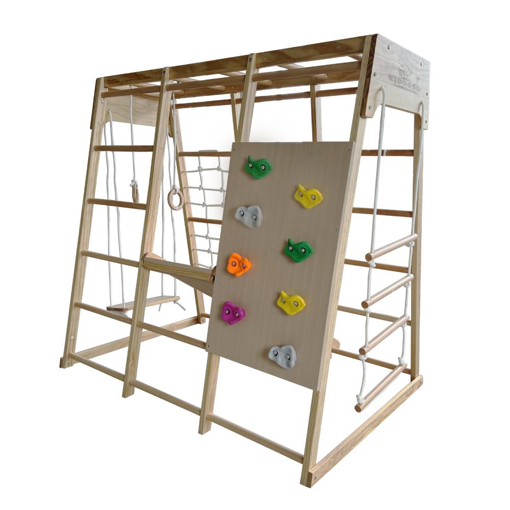 Kiddoro Cheerful Climber 8-in-1 Wooden Indoor & Outdoor Play Set 146 x 99 x 142 cm - image 10