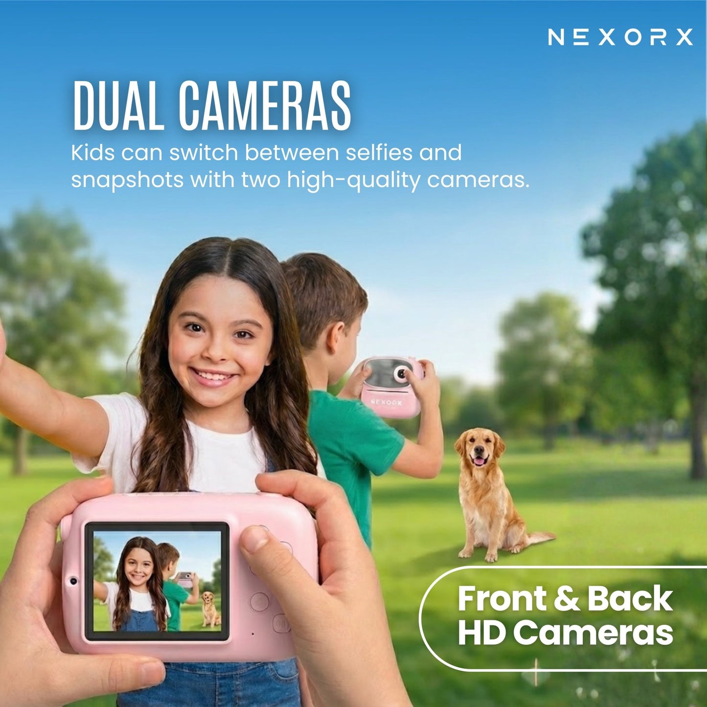 NEXORX Kids Click & Play Instant Print Camera – Pink - Marah Kids