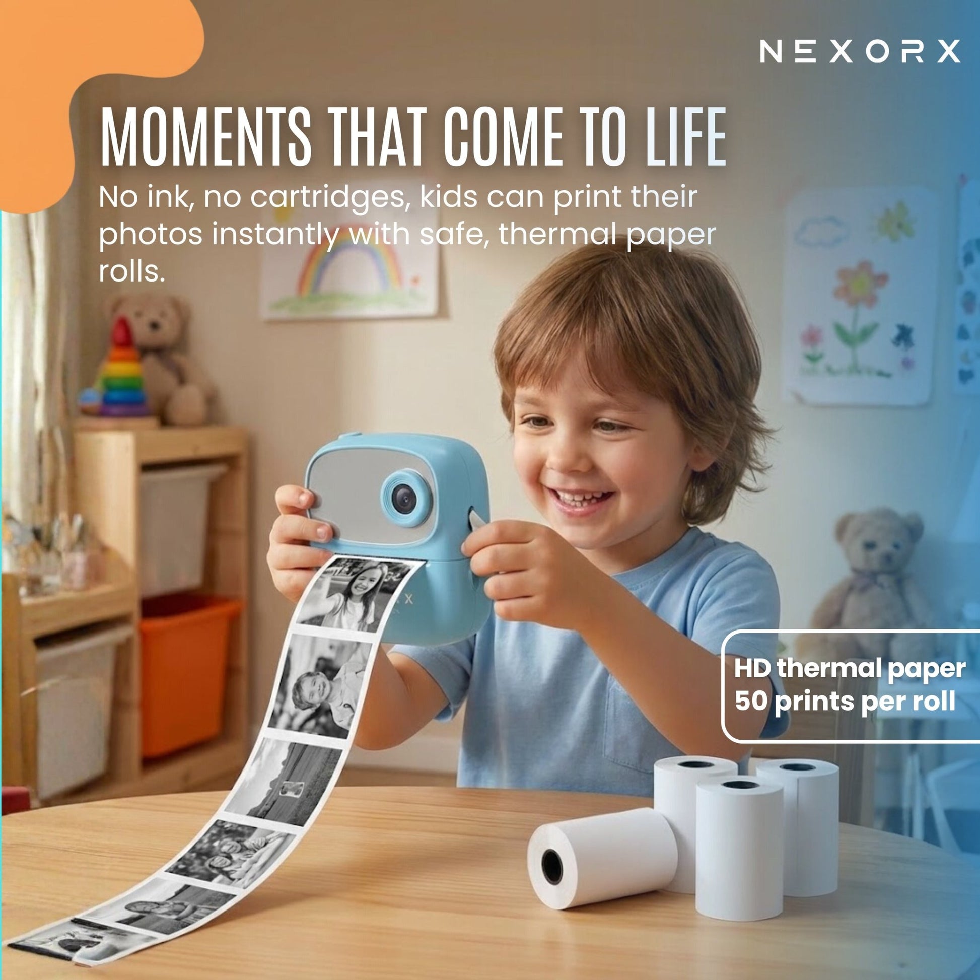 NEXORX Kids Click & Play Camera – Blue - Marah Kids