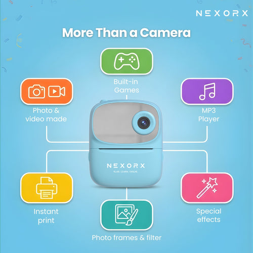 NEXORX Kids Click & Play Camera – Blue - Marah Kids