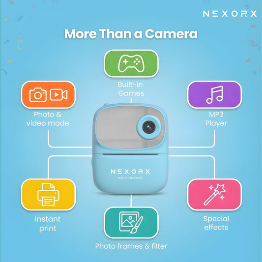 NEXORX Kids Click & Play Camera – Blue - Marah Kids