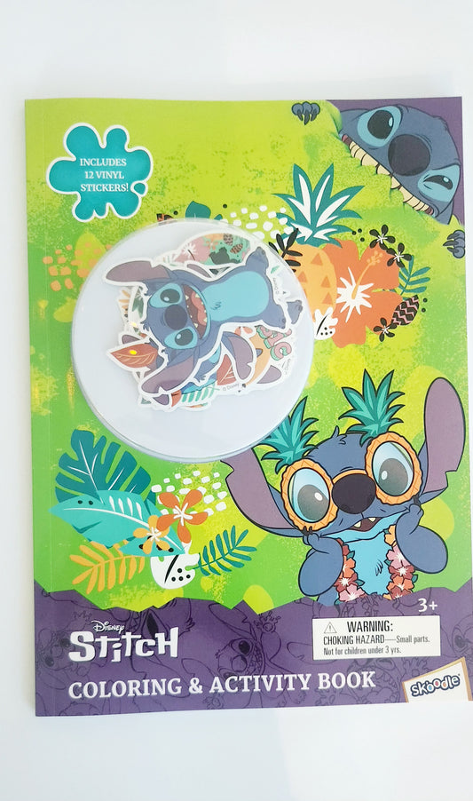 Disney Stitch Coloring & Activity Book With Vinyl Stickers