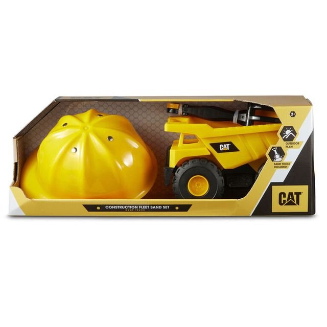 Funrise Cat Const Fleet Fw 10In + Helmet Set - Marah Kids