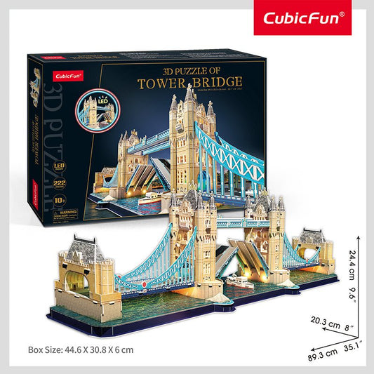 CUBIC FUN 3D PUZZLE LED TOWER BRIDGE 222PCS BO - Marah Kids