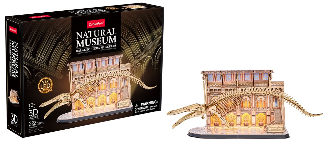 CUBIC FUNun 3D Puzzle Blue Whale (Balaenoptera Musculus) 222 - Pieces - Marah Kids