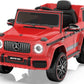 Mercedes - Benz Licensed G63 Car for Kids, 12V Ride on Car w/Parent Remote Control, LED Headlights, Music Player & Horn, Soft Start,Kids Electric Vehicle - Red - Marah Kids