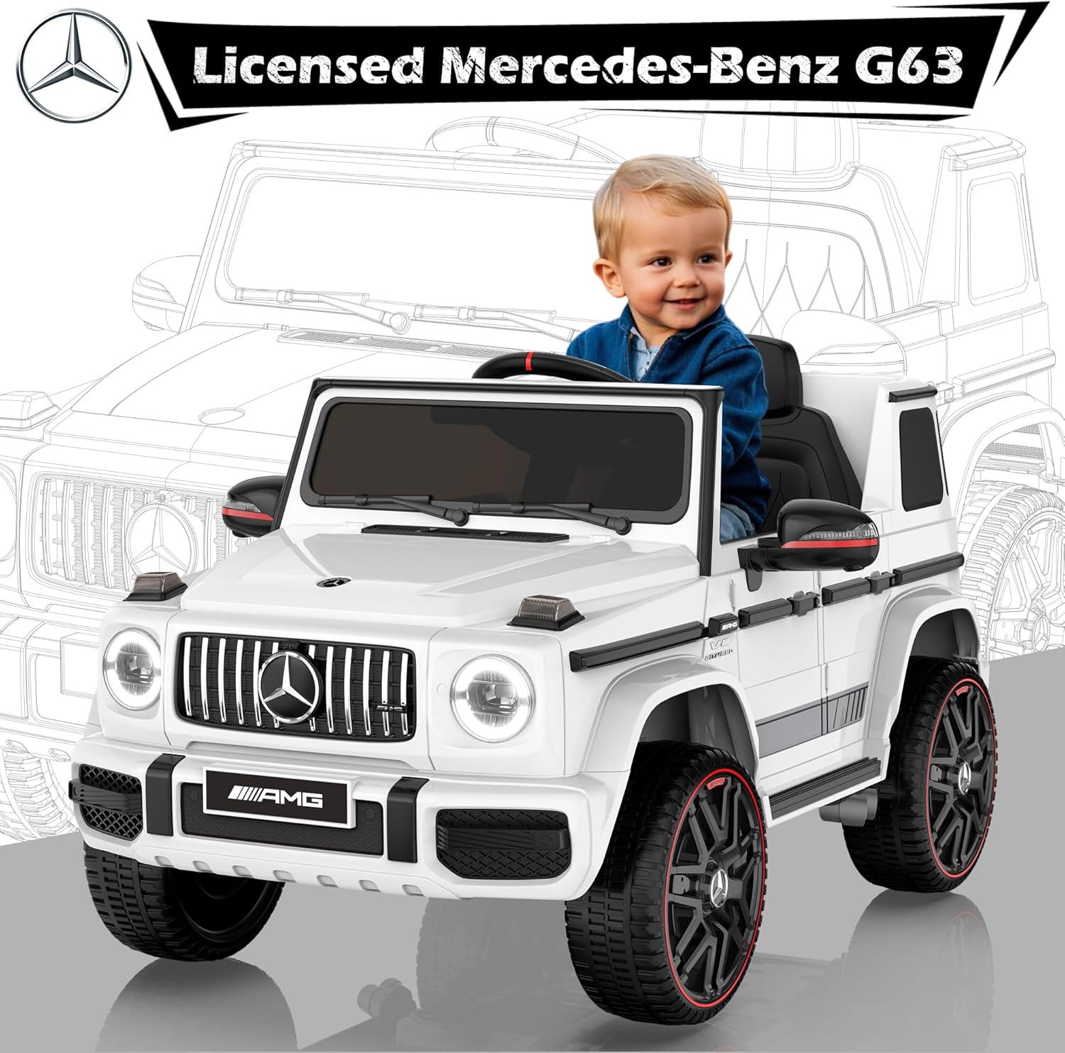 Mercedes - Benz Licensed G63 - White - Marah Kids