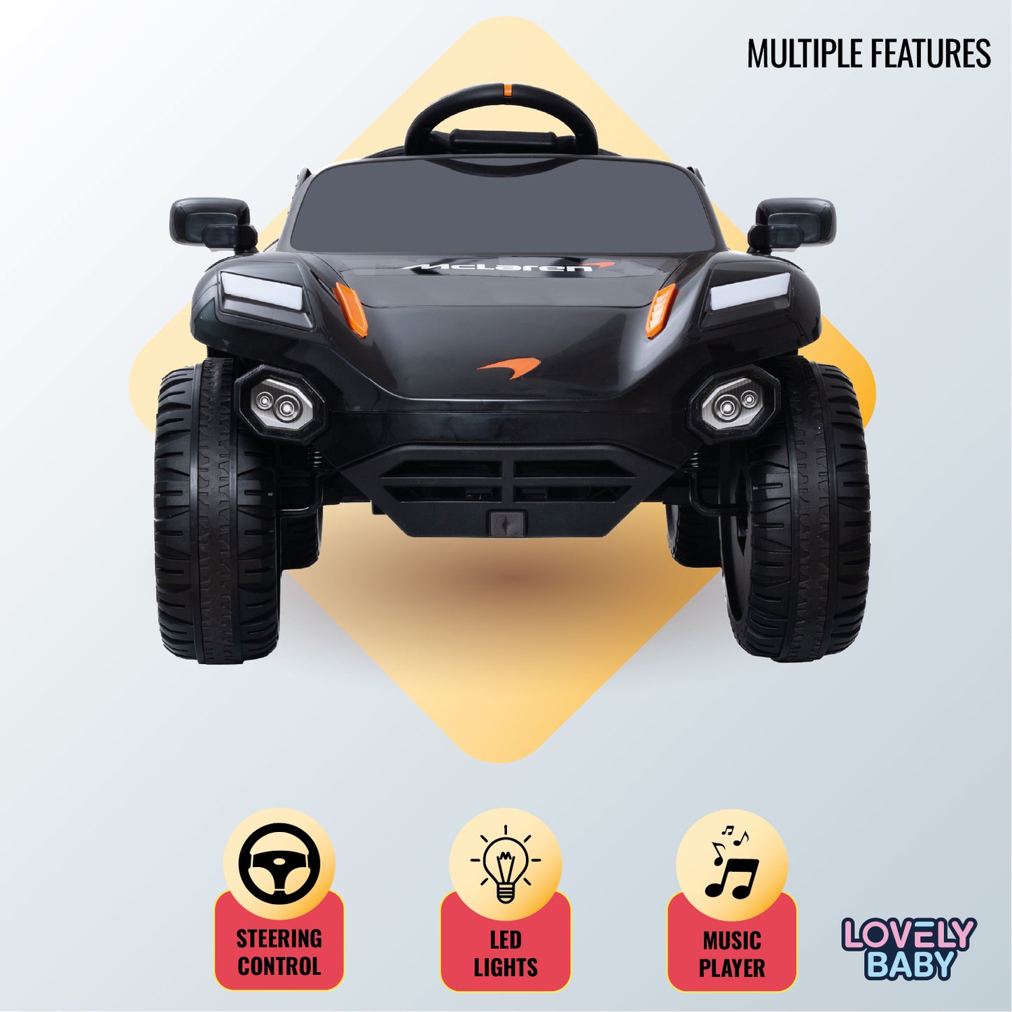 McLaren Kids Powered Riding Licensed Car - Black - Marah Kids