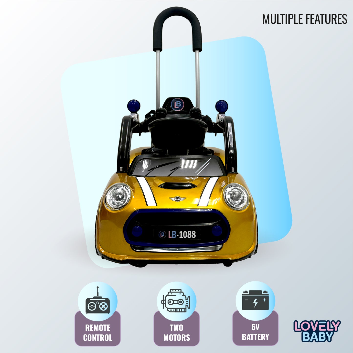 Lovely Baby 6V Battery Powered Kids Ride On - Yellow - Marah Kids