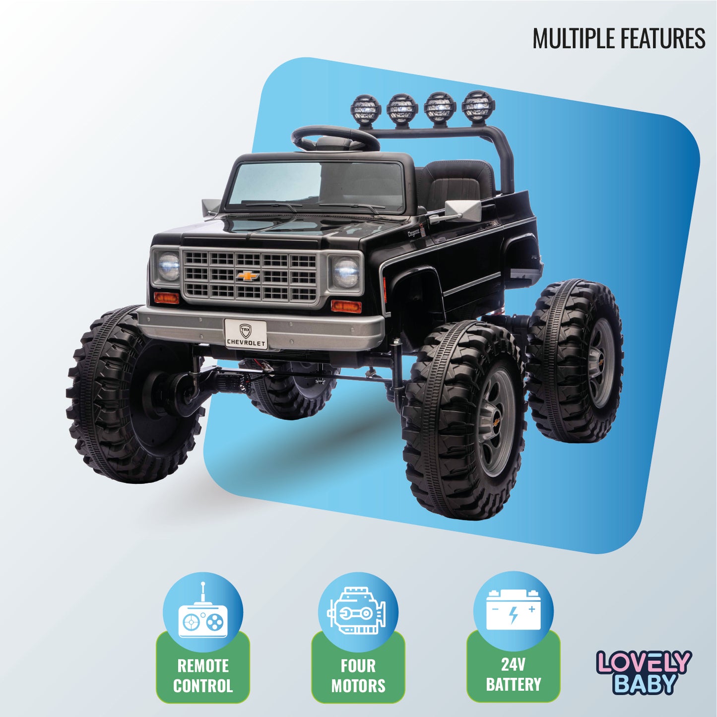 Chervolet Licensed Jeep for Kids - Black - Marah Kids