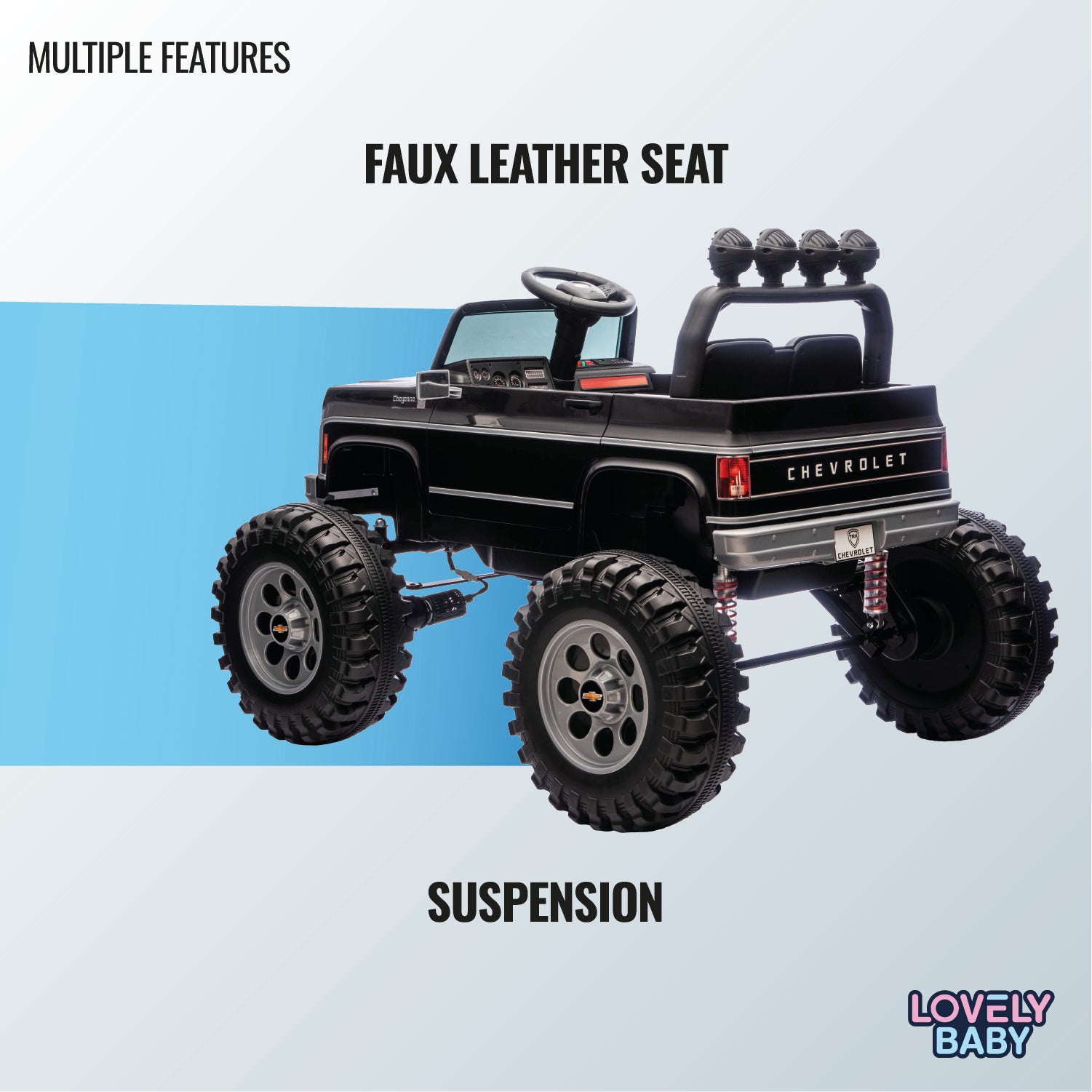 Chervolet Licensed Jeep for Kids - Black - Marah Kids
