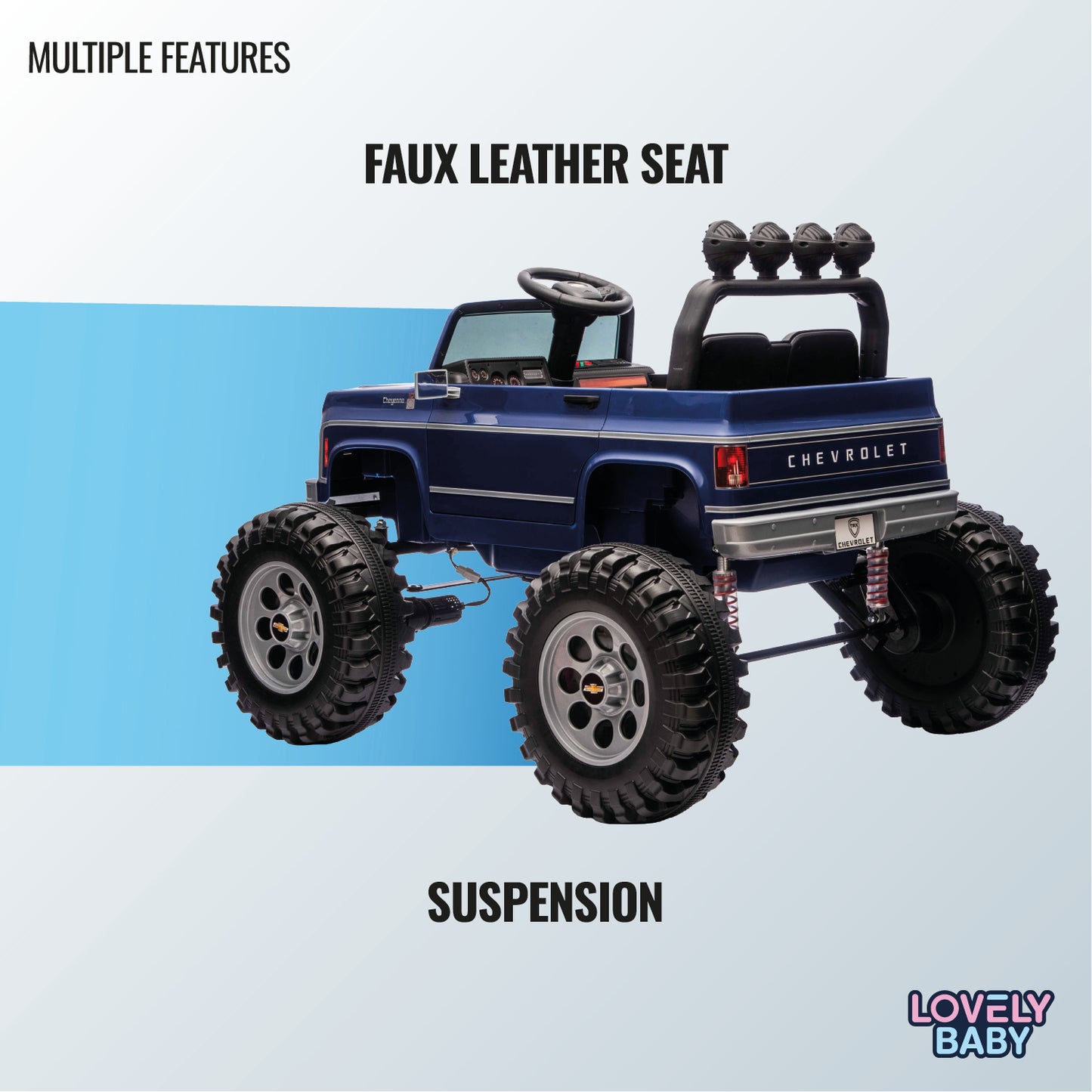 Chervolet Licensed Jeep for Kids - Blue - Marah Kids