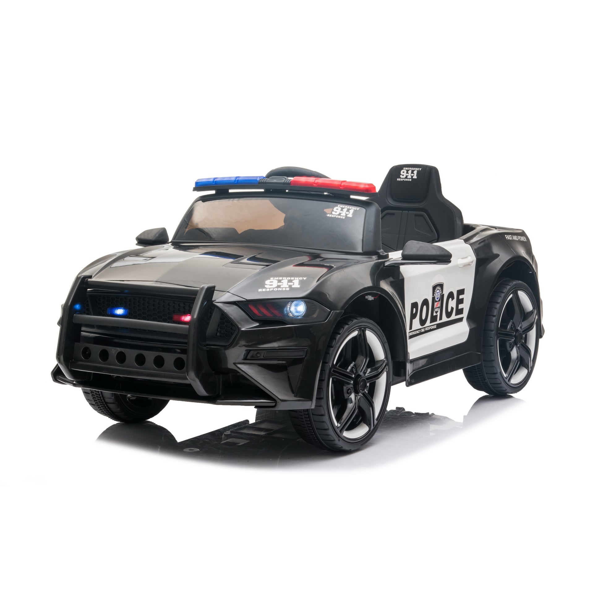 Lovely Baby Kids Licensed Police Ride - On Car - Black - Marah Kids