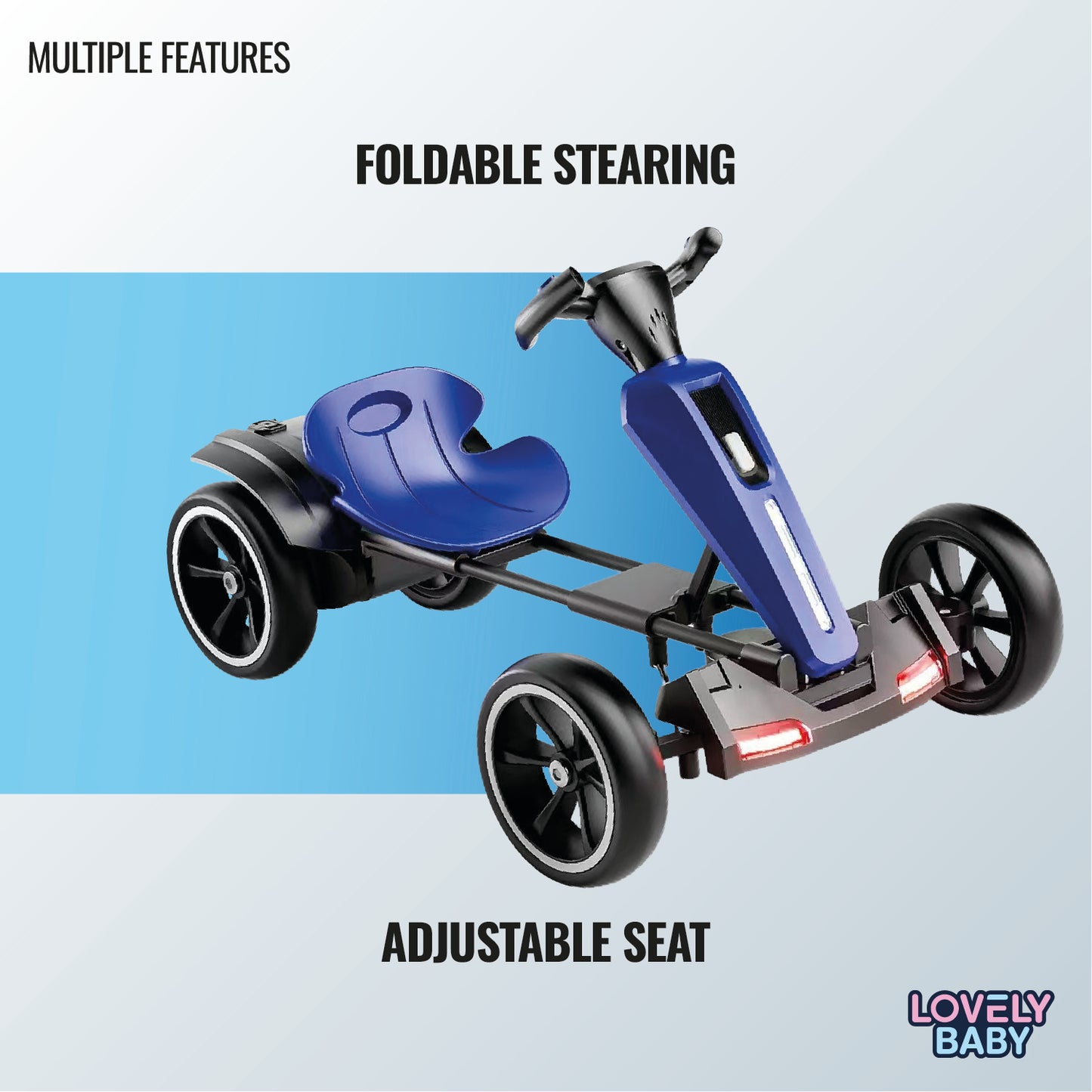 Lovely Baby Electric Go Kart for Kids - Blue - Marah Kids