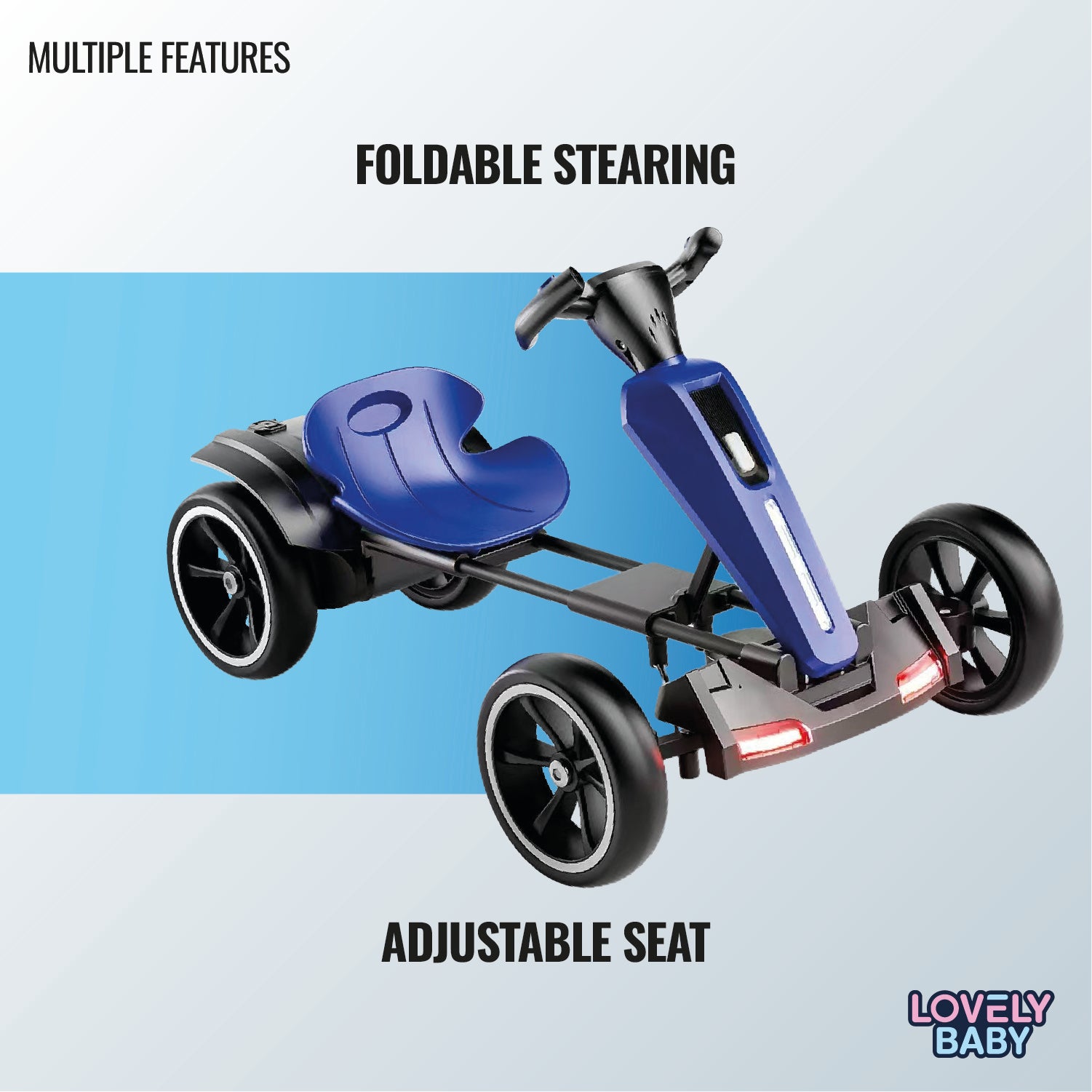 Lovely Baby Electric Go Kart for Kids - Blue - Marah Kids