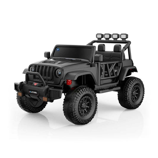 Lovely Baby Kids Powered Riding Jeep - Black - Marah Kids