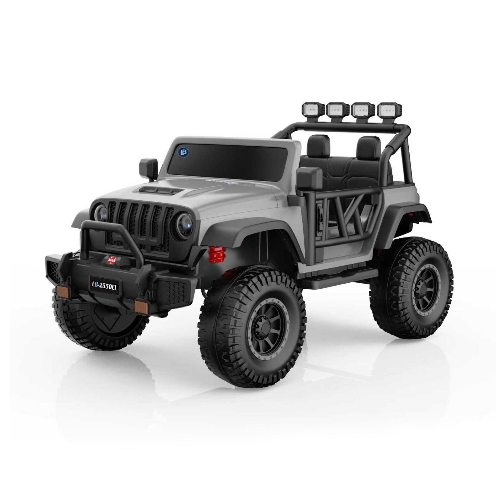 Lovely Baby Kids Powered Riding Jeep - Grey - Marah Kids