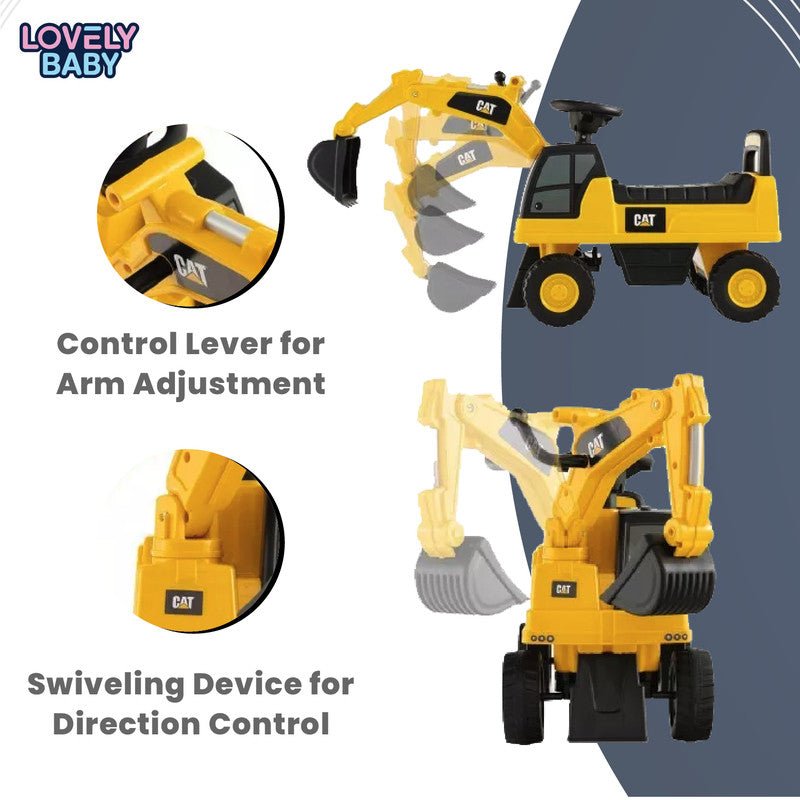 Lovely Baby Ride on Excavator Push Crane with Steering for Kids LB 662 - Marah Kids