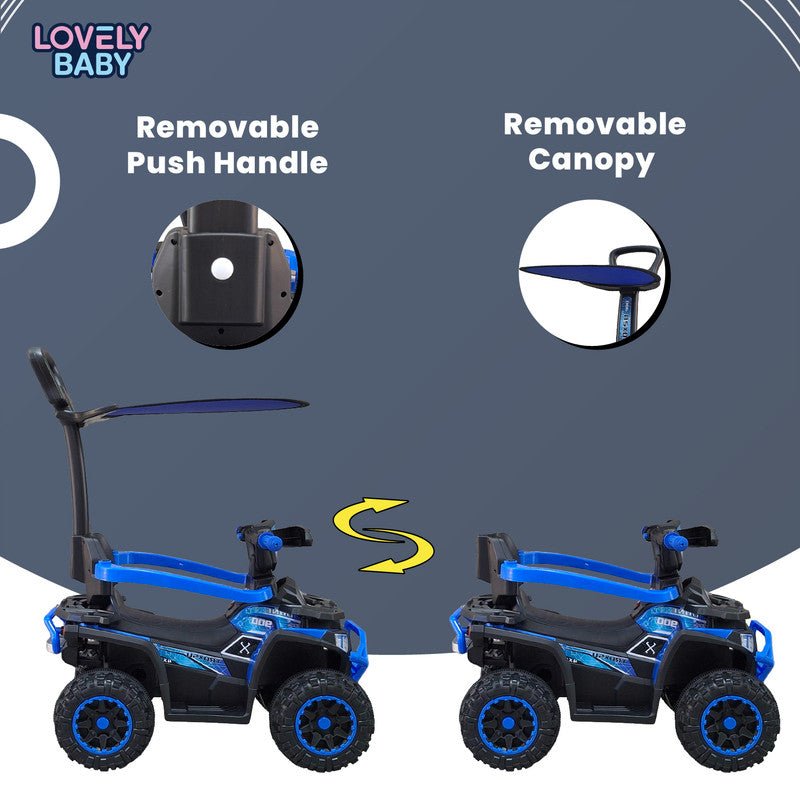 Lovely Baby Push Ride - On Car for Kids LB 7880HC with Push Handle Bar & Sunshade Canopy - Marah Kids