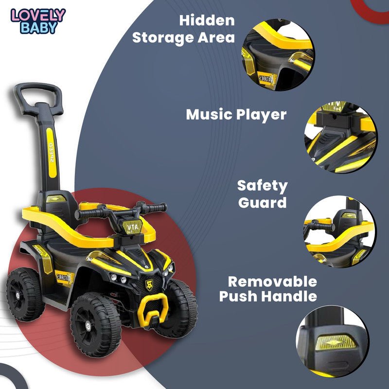 Lovely Baby Ride On Push Car for Kids LB 9338H w/Removable Handle - Marah Kids