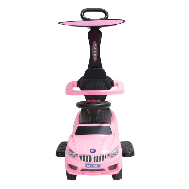 Lovely Baby LB 473HC 3 in 1 Push Car - Ride On Toy with Handle and Canopy - Marah Kids