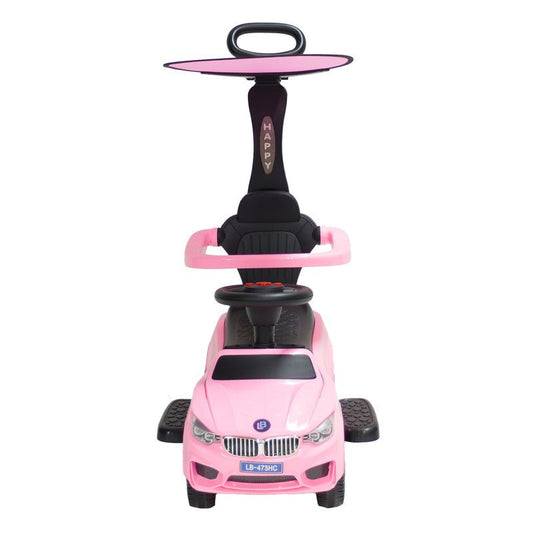 Lovely Baby LB 473HC 3 in 1 Push Car - Ride On Toy with Handle and Canopy - Marah Kids