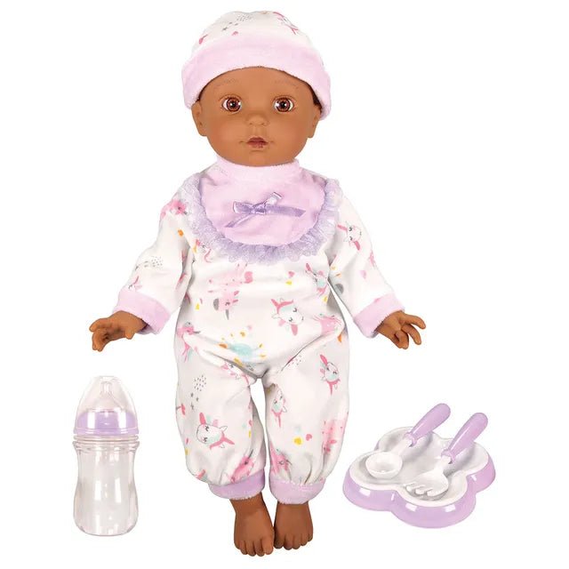 Lotus - 16" inch, Soft - bodied Baby Doll – Afro - American (No Hair) - Marah Kids