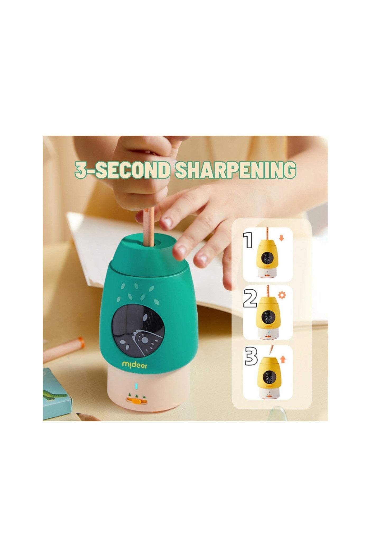 Automatic Pencil Sharpner - Green Tree