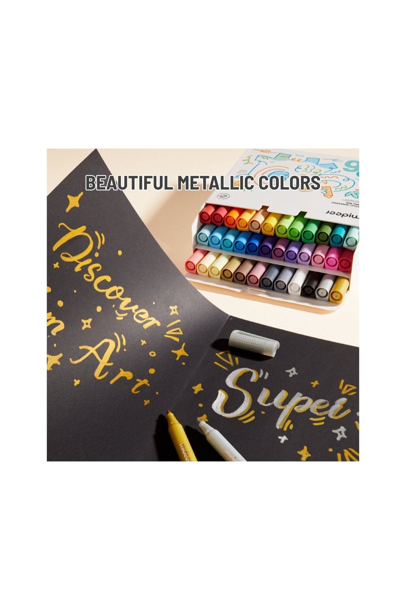 Round Nib Acrylic Markers - 12 Colors - Marah Kids