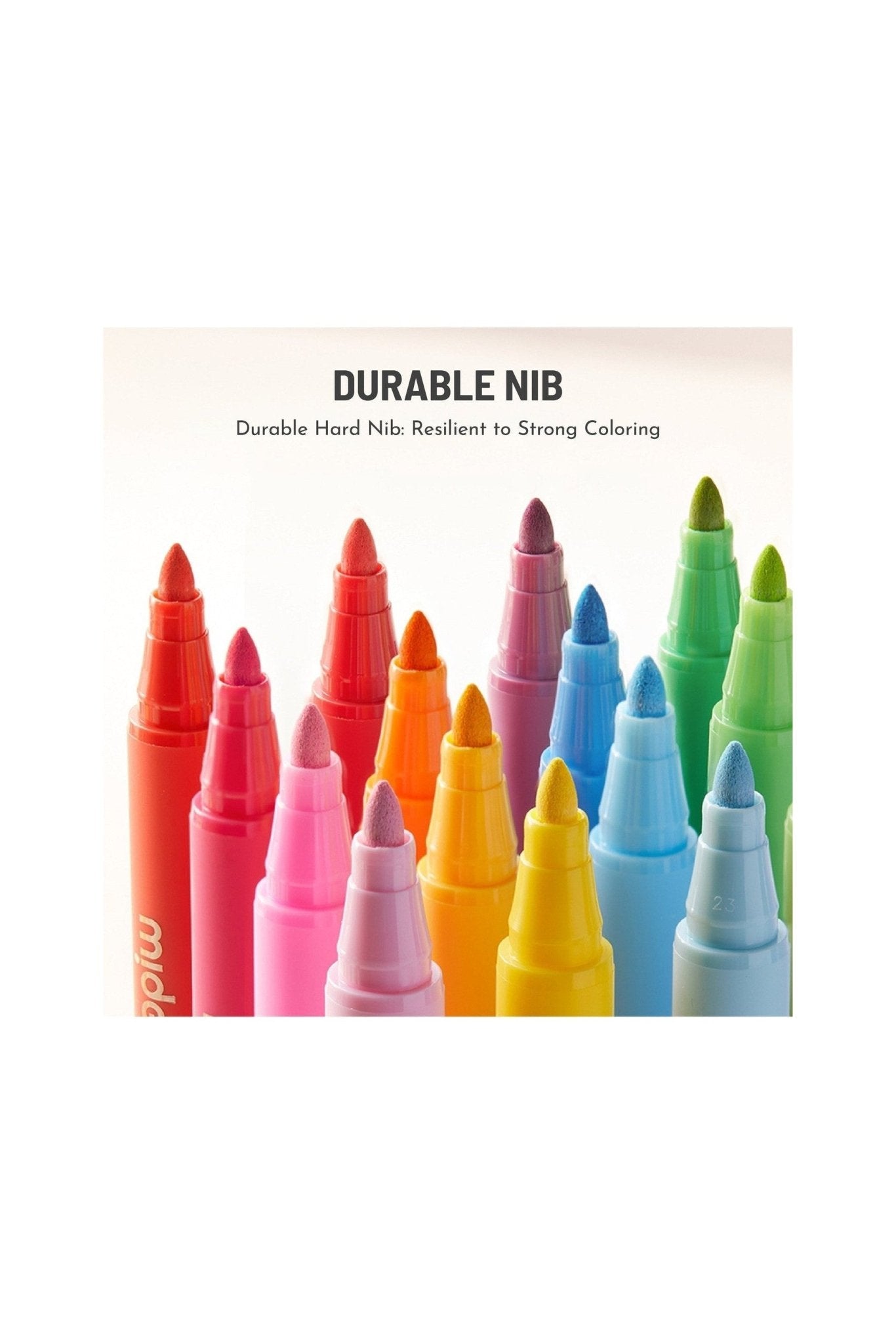 Round Nib Acrylic Markers - 12 Colors - Marah Kids