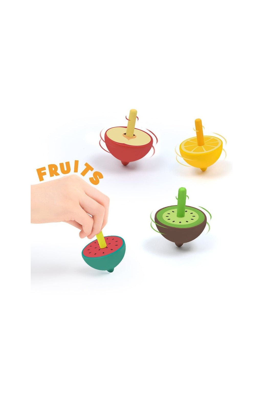Wooden Spinning Top - Lemon